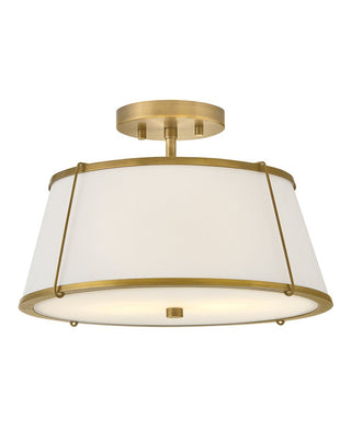 Buy lacquered-dark-brass Clarke Semi-Flush Mount Ceiling Light by Hinkley