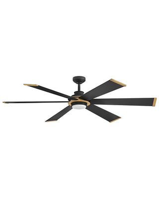 Buy matte-black-finish-with-matte-black-blades Andros Outdoor (Damp) Ceiling Fan with Light by Hinkley