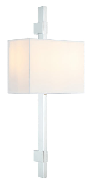 Buy with-white-fabric-glass Badgley Sconce by Matteo Lighting