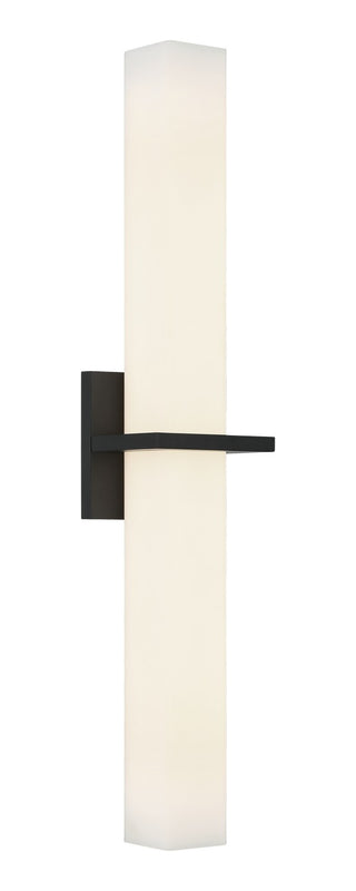 Buy matte-black-with-white-glass-glass Rindlen Sconce by Matteo Lighting