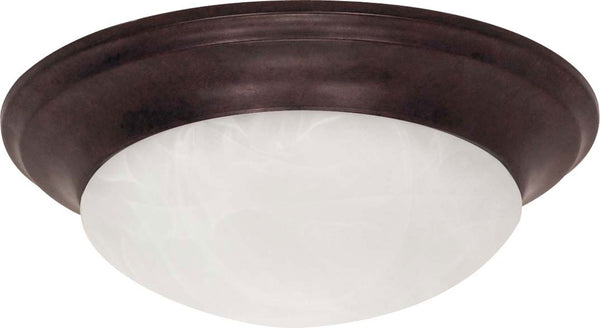 Twist and Lock Old Bronze Outdoor (Damp) Flush Mount Ceiling Light by Nuvo Lighting