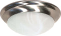 Twist and Lock Brushed Nickel Outdoor (Damp) Flush Mount Ceiling Light by Nuvo Lighting
