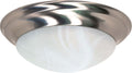 Twist and Lock Brushed Nickel Outdoor (Damp) Flush Mount Ceiling Light by Nuvo Lighting
