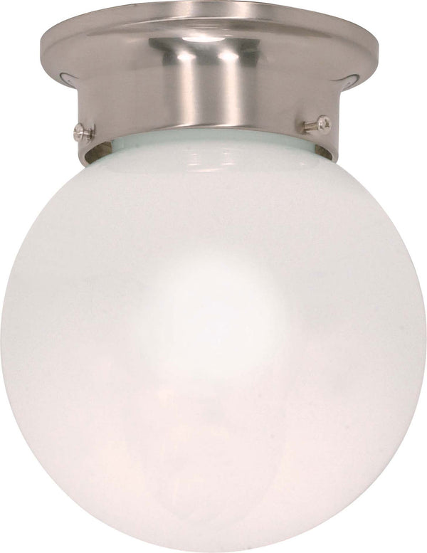 White Ball Outdoor (Damp) Flush Mount Light by Nuvo Lighting