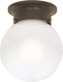 White Ball Outdoor (Damp) Flush Mount Light by Nuvo Lighting