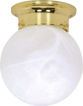 Alabaster Ball Outdoor (Damp) Flush Mount Ceiling Light by Nuvo Lighting