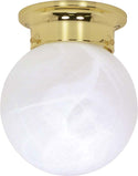 Alabaster Ball Outdoor (Damp) Flush Mount Light by Nuvo Lighting