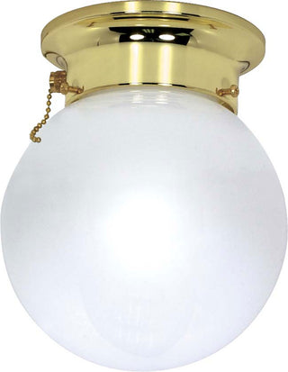 Buy polished-brass White Ball Outdoor (Damp) Flush Mount Light by Nuvo Lighting