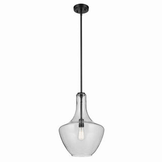 Buy black-with-clear-seeded-glass-and-clear-seedy-shade Everly Pendant by Kichler