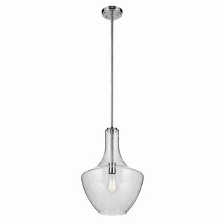 Buy chrome-with-clear-seeded-glass-and-clear-seedy-shade Everly Pendant by Kichler