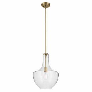 Buy natural-brass-with-clear-seeded-glass-and-clear-seedy-shade Everly Pendant by Kichler