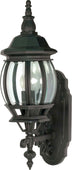 Textured Black with Clear Beveled Glass and Clear Shade