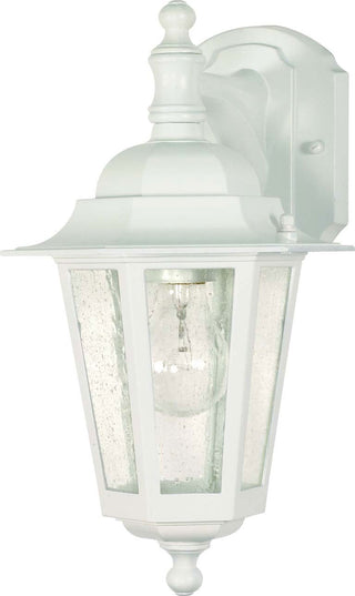 Buy white-with-clear-seeded-glass-and-clear-seedy-shade Cornerstone Outdoor (Wet) Wall Lantern by Nuvo Lighting