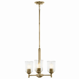 Buy natural-brass-with-clear-glass-and-clear-shade Shailene Chandelier by Kichler