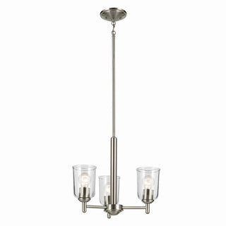 Buy brushed-nickel-with-clear-glass-and-clear-shade Shailene Mini Chandelier by Kichler