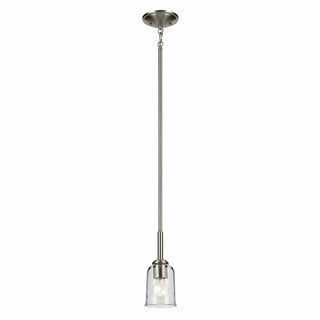 Buy brushed-nickel-with-clear-glass-and-clear-shade Shailene Mini Pendant by Kichler