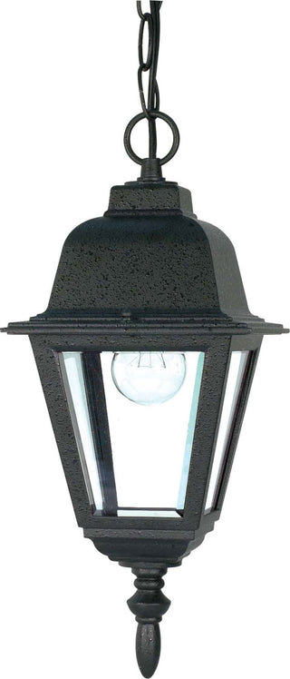 Buy textured-black-with-clear-glass Briton Outdoor (Damp) Lantern by Nuvo Lighting