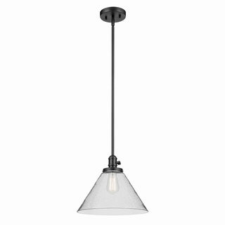 Buy black-with-clear-glass-and-clear-seedy-shade Avery Pendant by Kichler