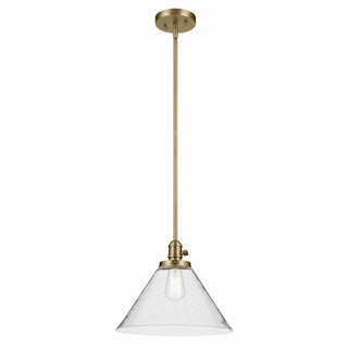 Buy natural-brass-with-clear-glass-and-clear-seedy-shade Avery Pendant by Kichler