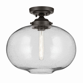 Buy olde-bronze-with-clear-glass-and-clear-seedy-shade Avery Semi Flush Mount Light by Kichler