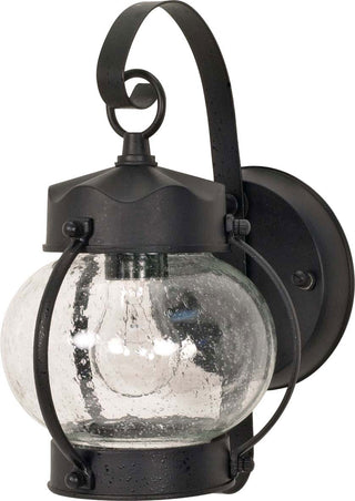 Buy textured-black-with-clear-seeded-glass-and-clear-seedy-shade Onion Lantern Outdoor (Wet) Wall Lantern by Nuvo Lighting