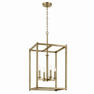 Buy natural-brass-with-clear-glass-and-clear-shade Crosby Pendant by Kichler