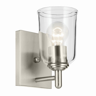 Buy brushed-nickel-with-clear-glass-and-clear-shade Shailene Outdoor (Damp) Sconce by Kichler