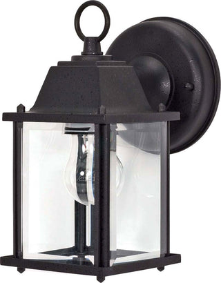 Buy textured-black-with-clear-beveled-glass Cube Lantern Outdoor (Wet) Lantern by Nuvo Lighting