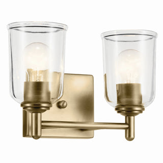 Buy natural-brass-with-clear-glass-and-clear-shade Shailene Vanity by Kichler