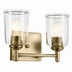Natural Brass with Clear Glass and Clear Shade