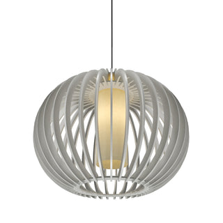 Buy organic-white-and-white-shade Stecche di Legno Outdoor (Damp) Pendant by Accord Lighting