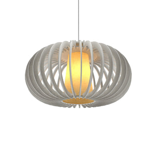 Buy organic-white-and-white-shade Stecche di Legno Outdoor (Damp) Pendant by Accord Lighting
