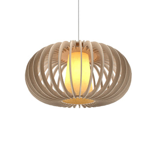 Buy organic-cappuccino-and-natural-cream-shade Stecche di Legno Outdoor (Damp) Pendant by Accord Lighting