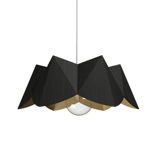 Buy organic-black-and-woven-natural-shade Physalis Outdoor (Damp) Pendant by Accord Lighting