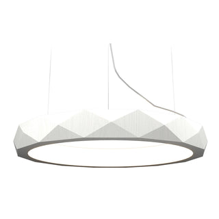 Buy organic-white-and-white-shade Facet Outdoor (Damp) Pendant by Accord Lighting
