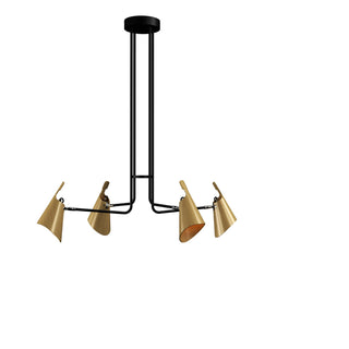 Buy organic-gold-with-frosted-glass-glass-and-yellow-shade Balance Outdoor (Damp) Pendant by Accord Lighting