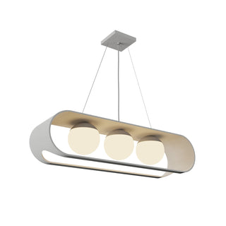 Buy organic-white-with-frosted-glass-glass-and-white-shade Sfera Outdoor (Damp) Pendant by Accord Lighting