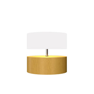 Buy organic-gold-and-white-shade Cylindrical Outdoor (Damp) Table Accent Lamp by Accord Lighting