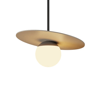 Buy organic-cappuccino-with-frosted-glass-glass-and-natural-cream-shade Orbit Outdoor (Damp) Pendant by Accord Lighting