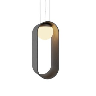 Buy organic-grey-with-frosted-glass-glass-and-silver-gray-shade Sfera Outdoor (Damp) Pendant by Accord Lighting