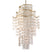 Champagne Leaf with Capiz Shells And Crystals Glass and Woven/Natural Shade