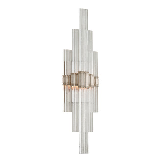 Buy warm-silver-leaf-with-handmade-venetian-glass-glass Viola Wall Sconce by Corbett Lighting