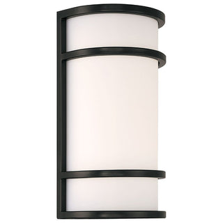 Buy black-with-acrylic-lens-glass-and-white-shade Cove Dual Voltage Outdoor (Wet) Sconce by Access