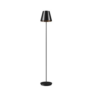 Buy organic-black-and-woven-natural-shade Conical Outdoor (Damp) Floor Lamp by Accord Lighting