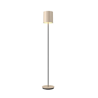 Buy organic-cappuccino-and-woven-natural-shade Cylindrical Outdoor (Damp) Floor Lamp by Accord Lighting