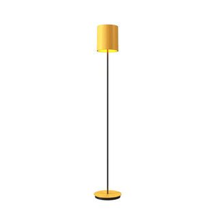 Buy organic-gold-and-woven-natural-shade Cylindrical Outdoor (Damp) Floor Lamp by Accord Lighting