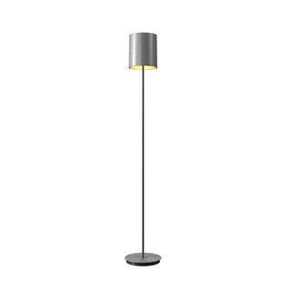 Buy organic-grey-and-woven-natural-shade Cylindrical Outdoor (Damp) Floor Lamp by Accord Lighting