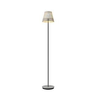 Buy organic-white-and-woven-natural-shade Living Hinges Outdoor (Damp) Floor Lamp by Accord Lighting