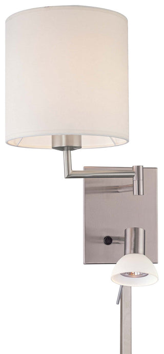 Buy brushed-nickel George&#39;S Reading Room Wall Lamp by George Kovacs