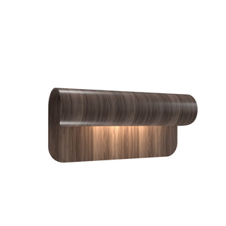 Buy american-walnut-and-woven-natural-shade Cascade Outdoor (Damp) Wall Lamp by Accord Lighting